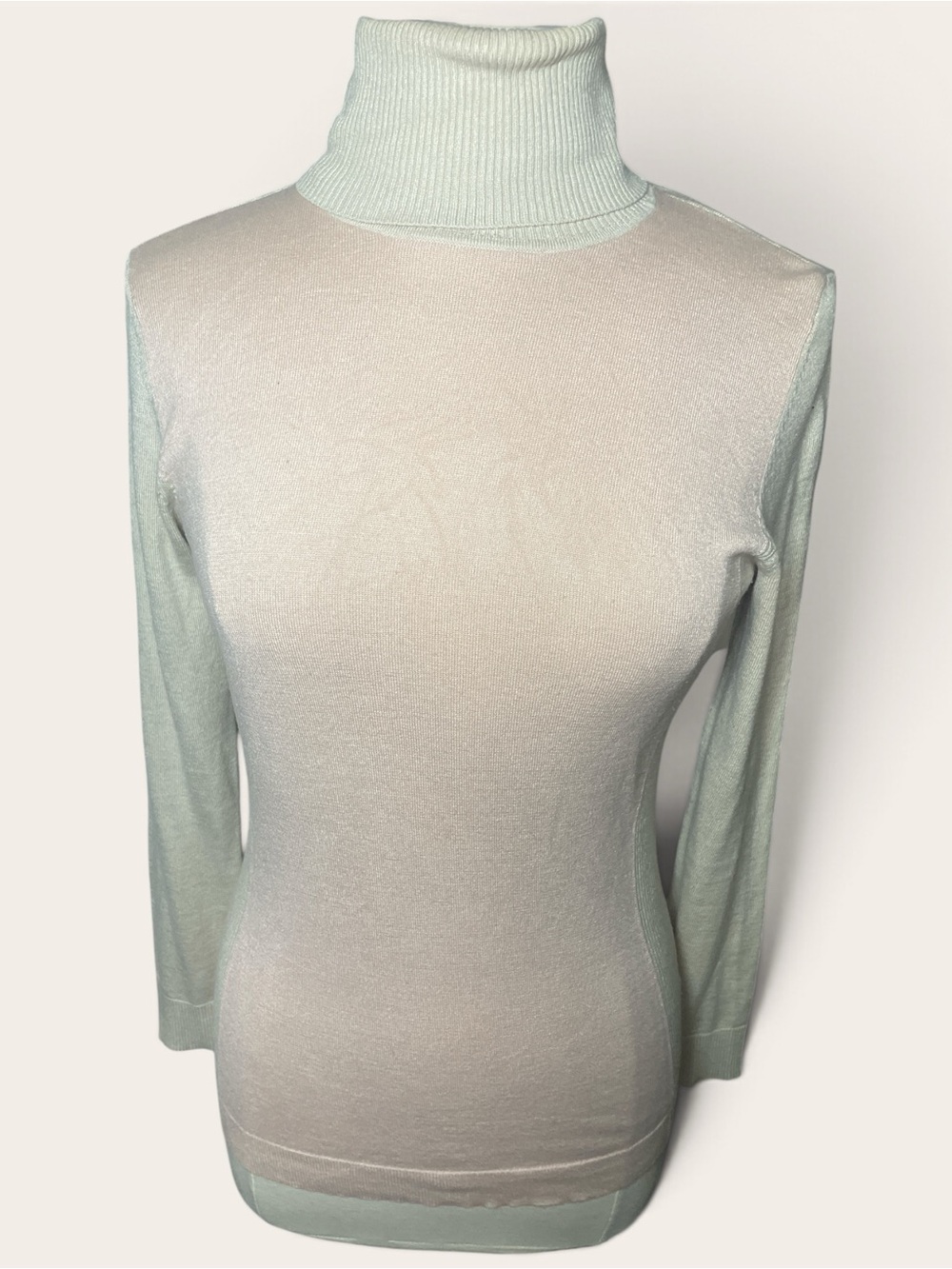 Colorblock Lightweight Turtleneck Sweater Small